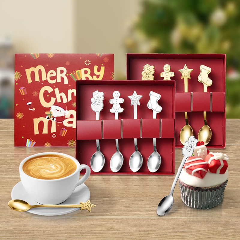 圣诞节勺子套装甜品勺咖啡勺