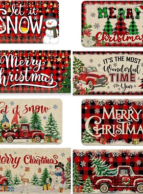 Christmas Carpet Decoration Christmas Eve Floor Mat Kitchen