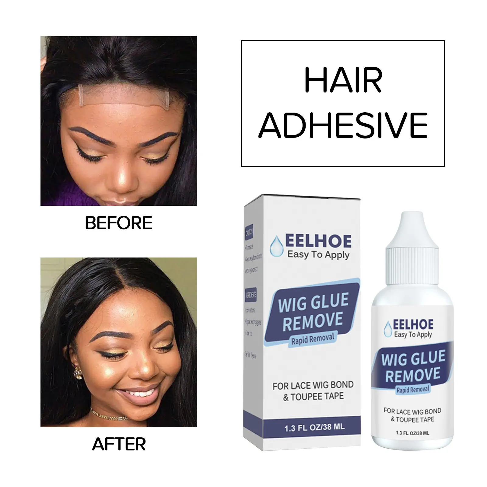 Wig glue skin invisible liquid glue hair weaving hair extens