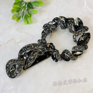 饰鸭嘴扣019 领口装 貂皮裘皮皮草大衣水貂水钻扣子纽扣 高档新款