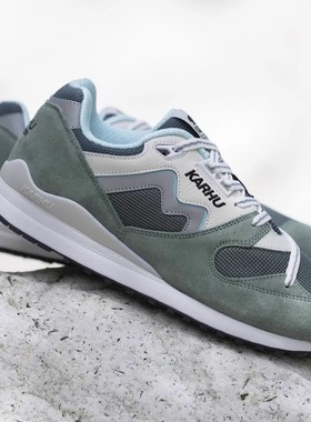 卡虎 Karhu Synchron 春夏款 不规则鞋带 牛油果 复古跑鞋 男女