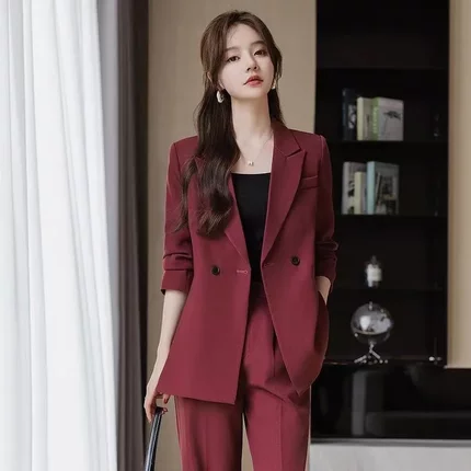 三件套西装女春夏季2026新款气质女神范职业装西服长裤外套