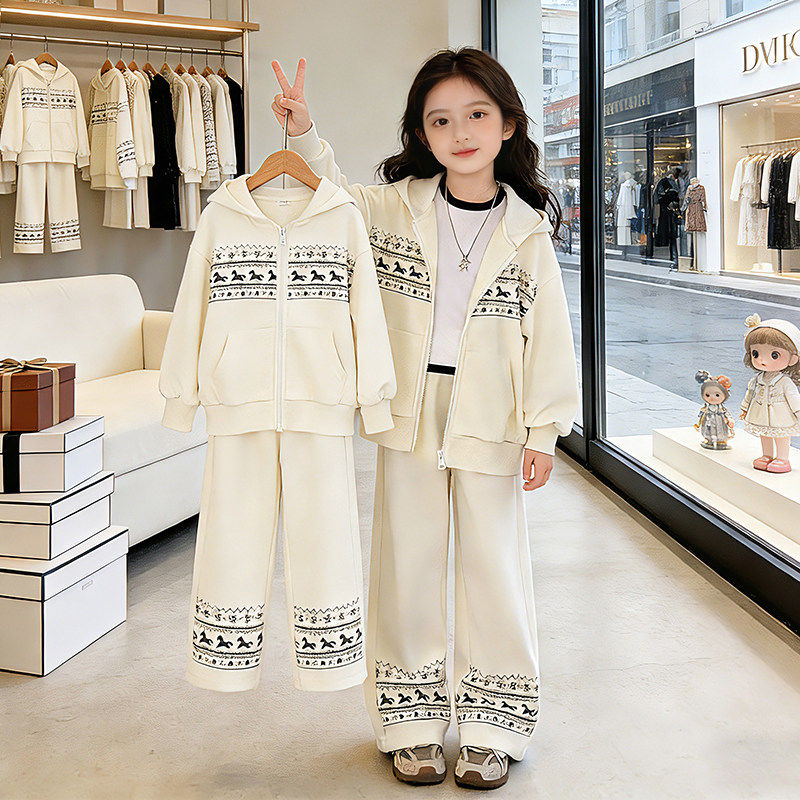 2026洋气女大童套装春秋儿童女童春季两件套衣服洋气网红新款春装