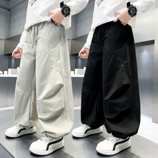 春秋束脚中大童长裤2026工装裤童装新款男童春装休闲男孩儿童裤子