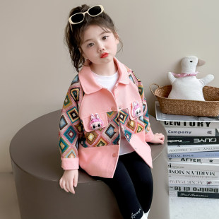 洋气宝宝外套上衣新款巨好看儿童春装女童2026时髦女孩春秋季夹克