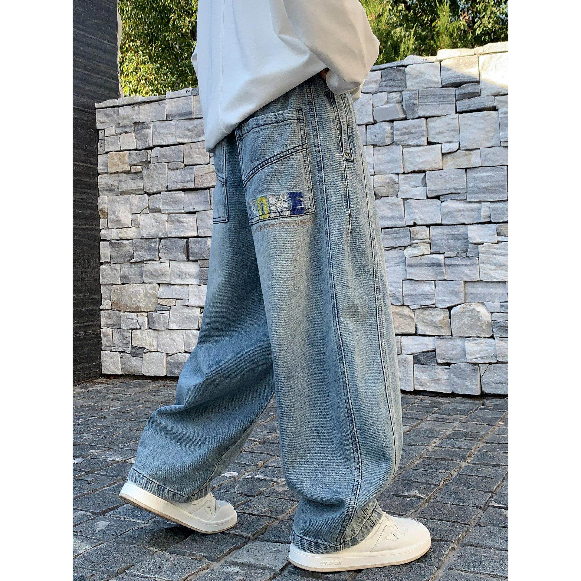 男童牛仔裤2026春秋新款儿童中大童春装男孩宽松直筒长裤春季裤子