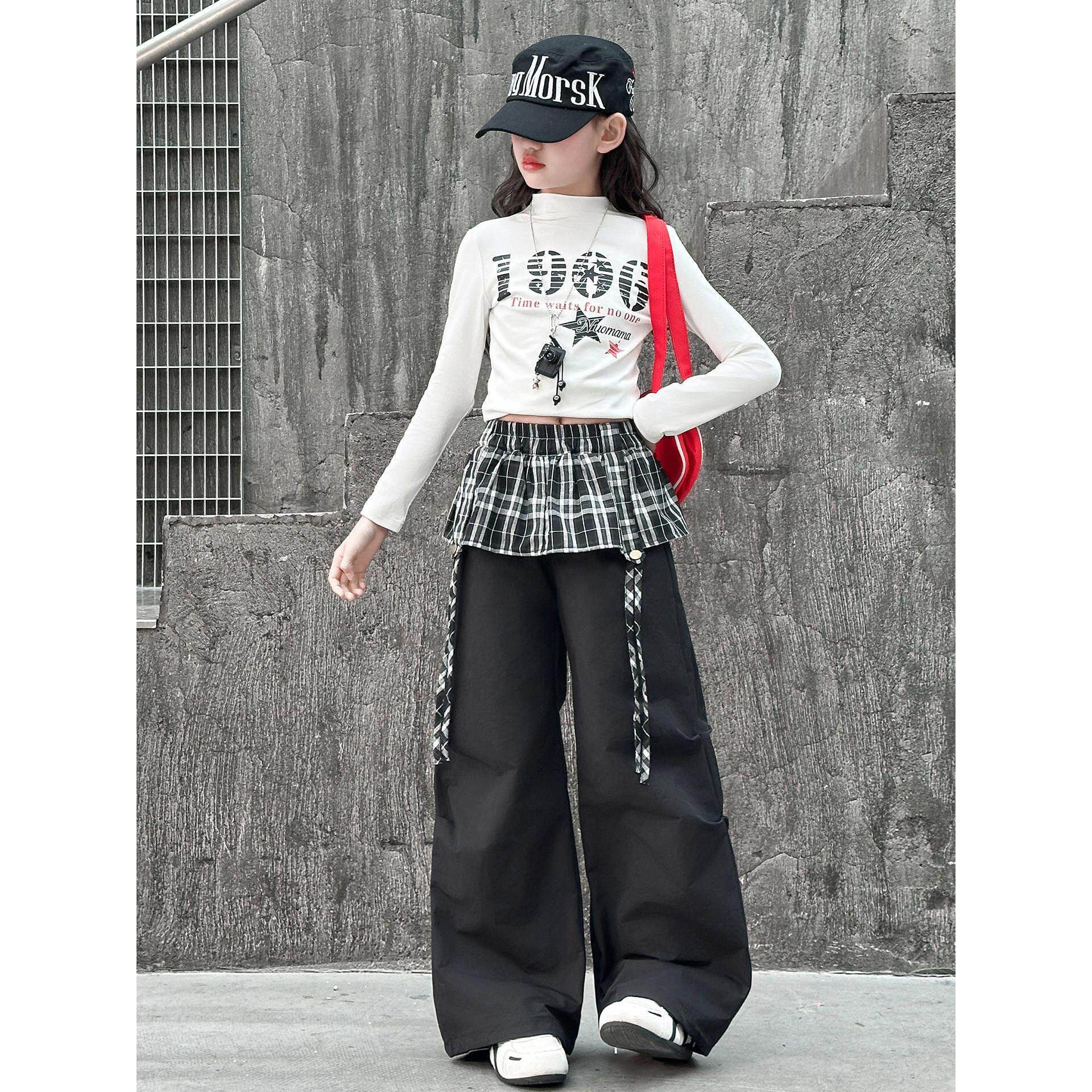 大好看阔腿裤表演春季女童超爵士舞装屁帘服潮儿童街舞童女裤子装