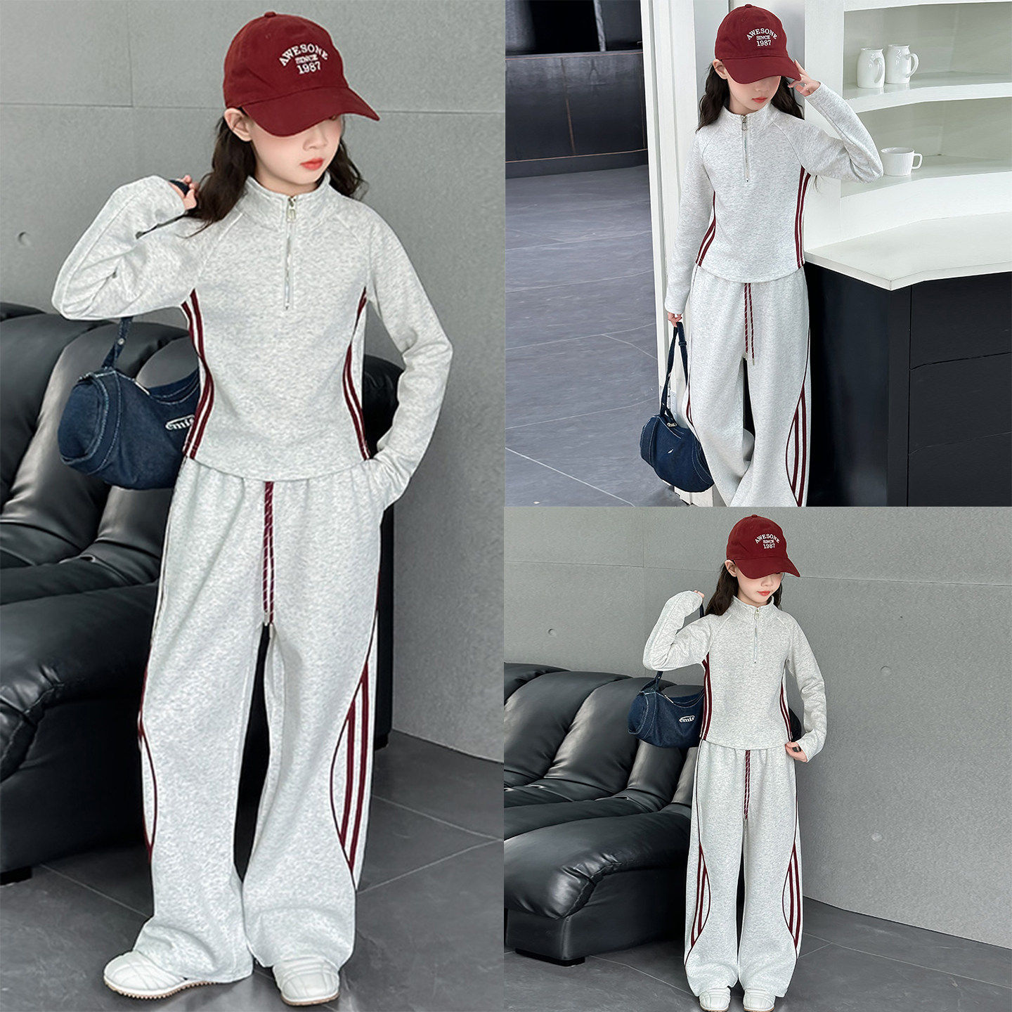 好看新款运动套装两件套卫衣大童春装韩系外套儿童女童女孩2026超