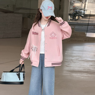 服2026新款上衣时髦春秋洋气外套中大童春装儿童女童棒球时尚休闲