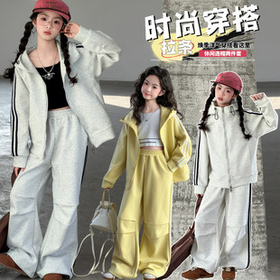 春装女童超新款潮套装洋气卫衣2026春秋好看女大童两件套儿童运动