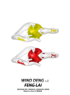 wind简约冷淡风贪吃蛇苹果戒指女小众高级感ins风百搭开口食指戒