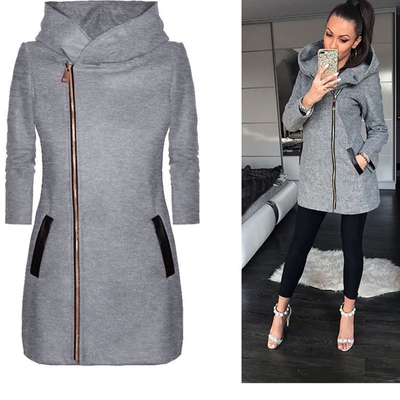 Women winter clothes warm Sweater plus size Long jacket coat-封面