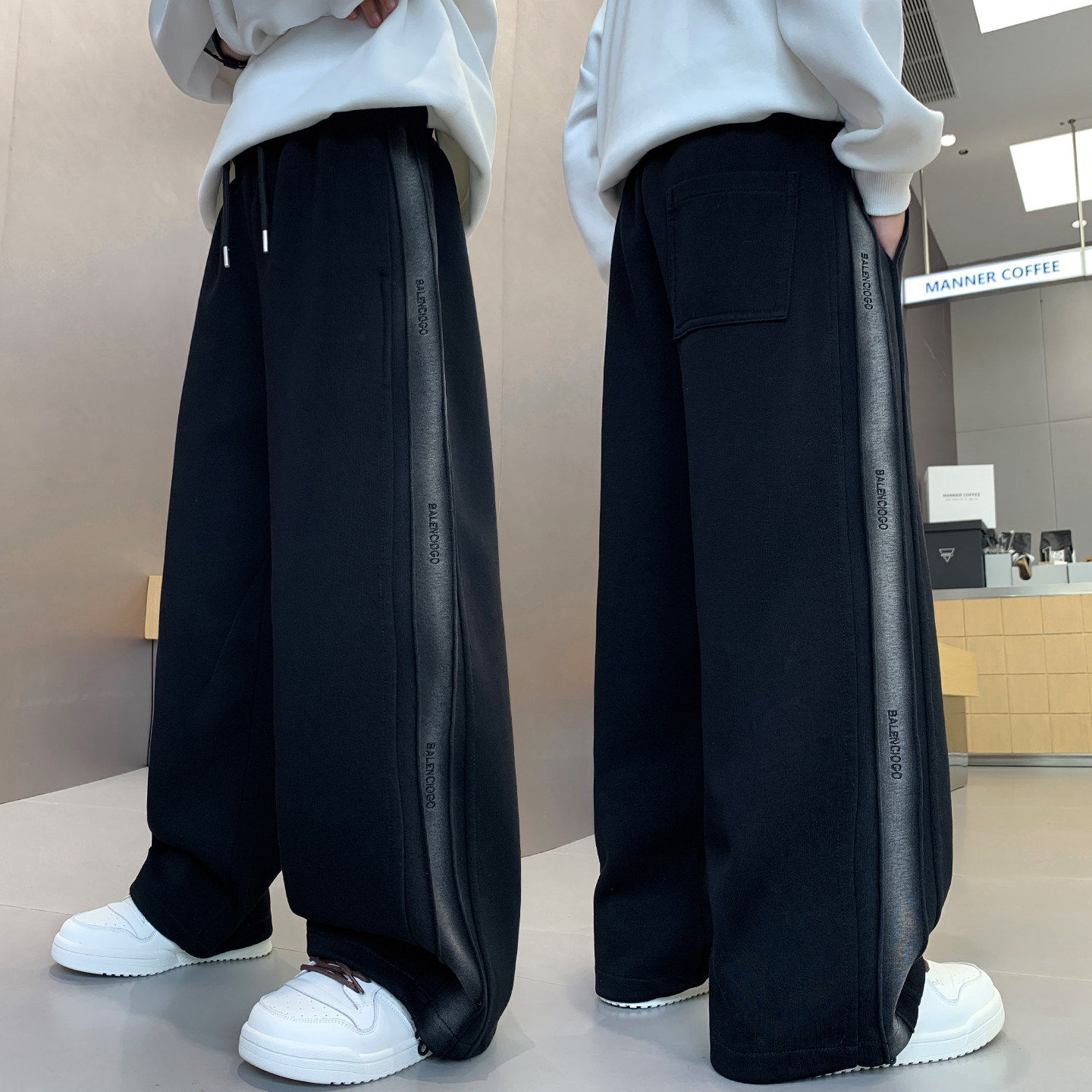 腿春秋卫裤2026中大童直筒休闲新款男童运动裤儿童阔春装款裤长裤