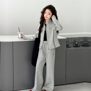 外套新款女童阔腿裤2026儿童运动服春秋套装休闲两件套春装女大童