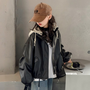 皮衣大童新款 夹克好看儿童 2025女孩外套加厚流行女童今年洋派冬装