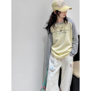 春装2026好看女孩韩版女童儿童休闲运动套装两件套长袖T恤新款超