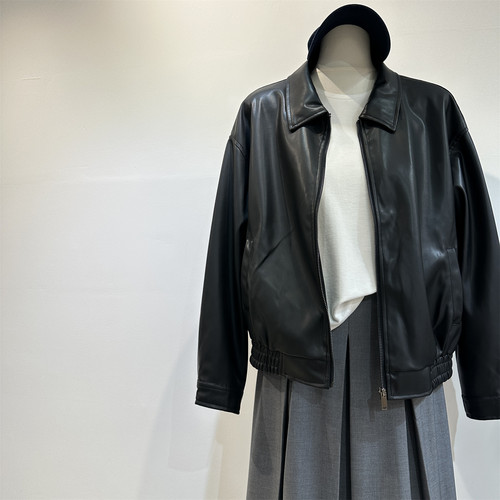 复古黑色酷飒风休闲皮衣女2026新款显瘦百搭翻领皮夹克小个子外套