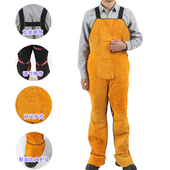 成人牛皮电焊围裙防烫阻燃长款 罩衣男女通用防护服耐高温工作服