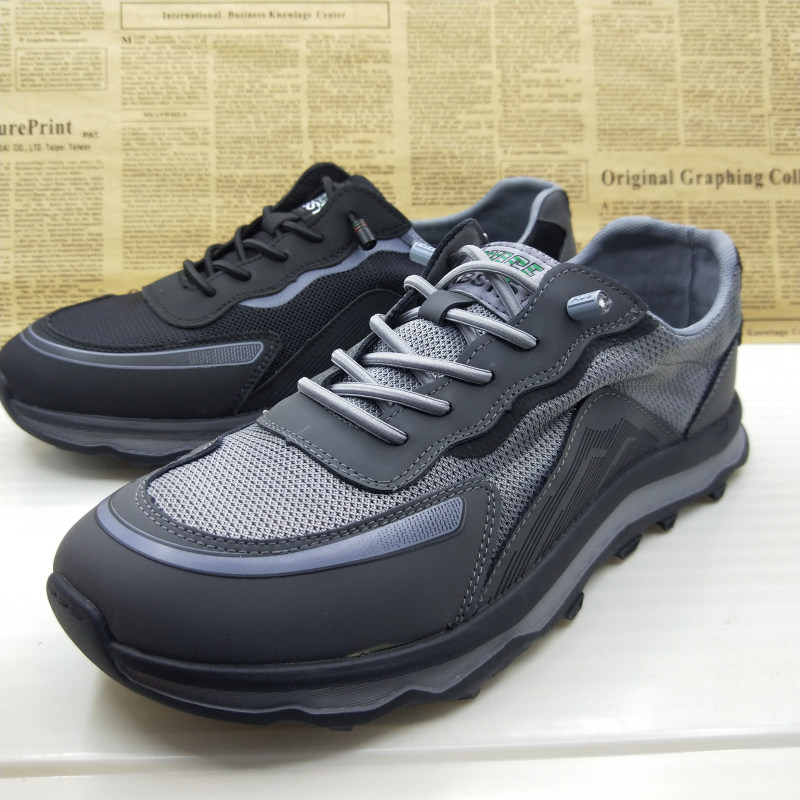 2026年新款真皮网布透气春夏款上线休闲运动鞋百搭一脚蹬跑步男鞋