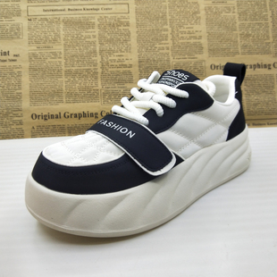 女单鞋 35码 瑕疵鞋 防滑透气魔术贴大小码 孤品清仓真皮软底休闲板鞋