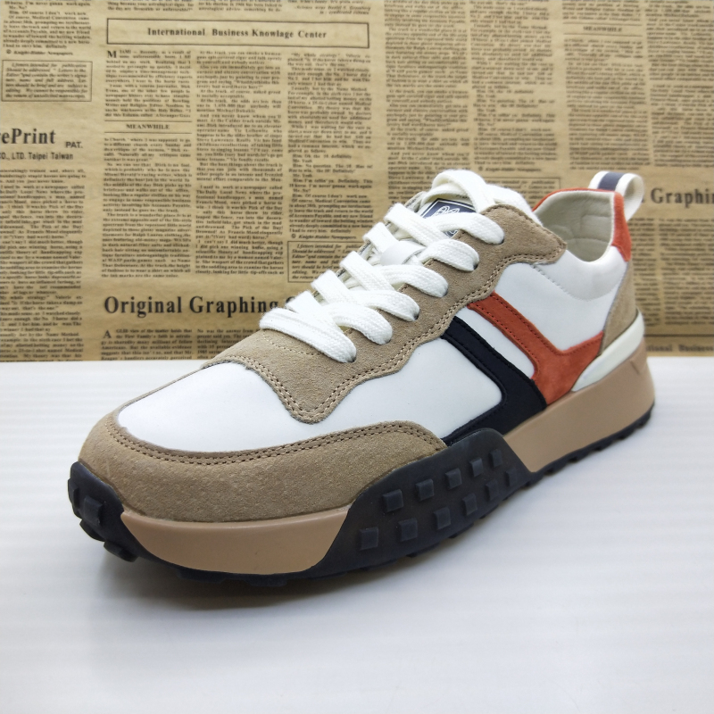 防滑透气跑步鞋拼色潮流百搭男鞋