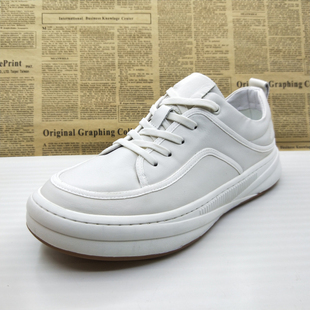 百搭男鞋 软底防滑透气小白鞋 真皮头层牛皮上线休闲板鞋 2026年新款