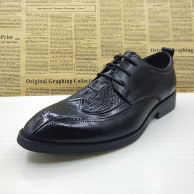 英伦风防滑透气系带软底德比男鞋