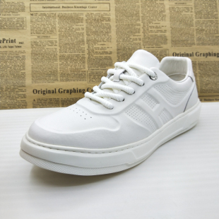 系带潮流男鞋 圆头驾车鞋 上线防滑软底小白鞋 撤柜清仓真皮休闲板鞋