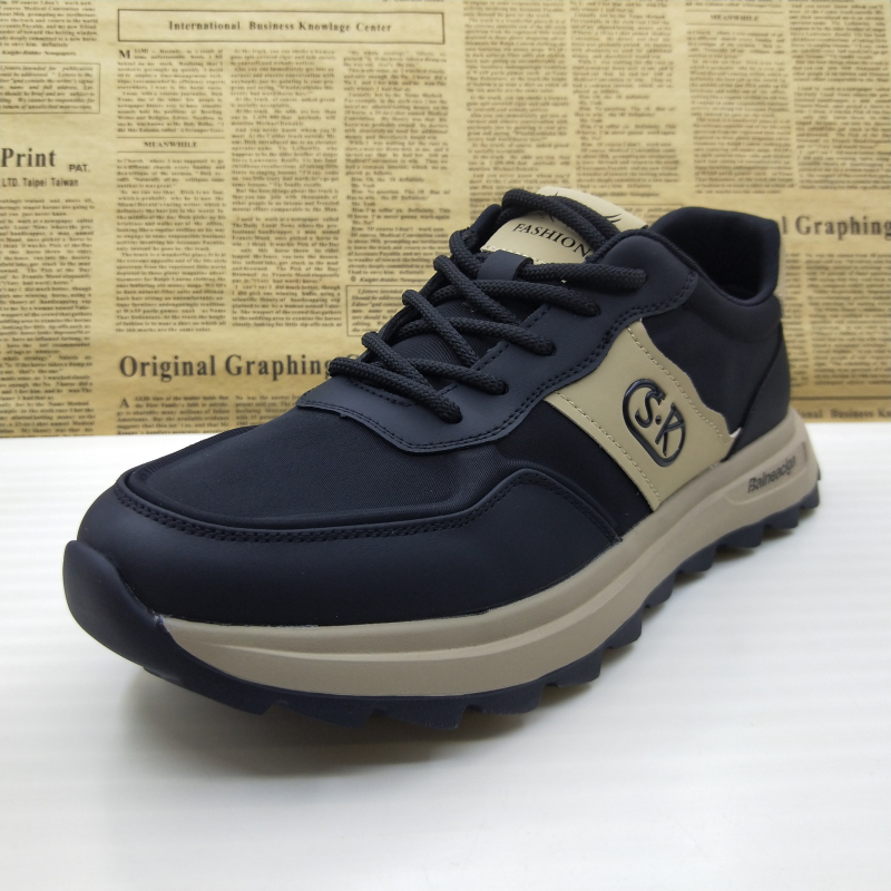 户外跑步鞋老爹鞋软底轻便男皮鞋