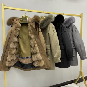 狐狸毛内胆派克服女新款可拆卸皮草外套大衣连帽皮毛一体狐狸毛领
