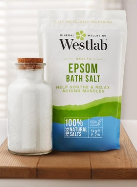 英国Westlab Epsom Bath Salt泻盐硫酸镁泡澡沐浴盐 国内现货