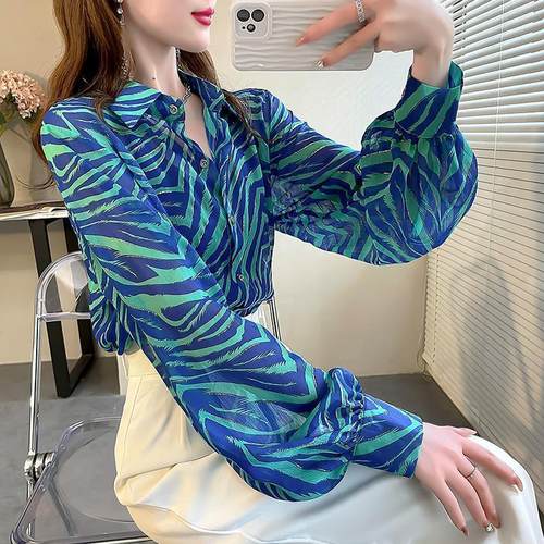 80年代复古港风女装90大学生高级感花衬衣2025年衬衫聚会演出服