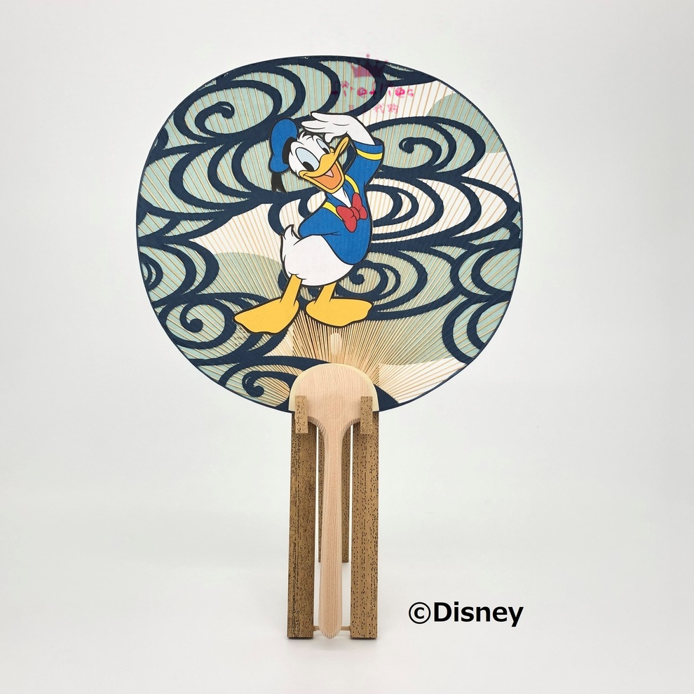 日本代购 donald duck唐老鸭 职人手工制作 卡通团扇