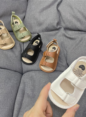 夏季3-五6-12个月婴儿凉鞋一岁男女宝宝学步鞋防滑软底鞋透气网鞋