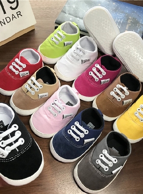 22年春季新生婴儿单鞋透气帆布鞋0-1岁男女宝宝软胶底防滑学步鞋