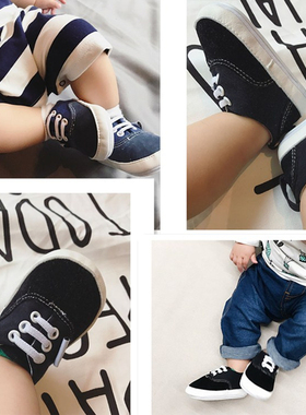 婴儿新生儿0-1岁男女宝宝6个月纯色白色软底防滑学步鞋透气帆布鞋