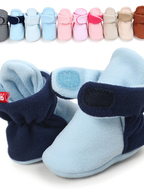0-6-12个月秋冬季学步布鞋0-1岁男婴儿鞋子软底新生儿女宝宝棉鞋
