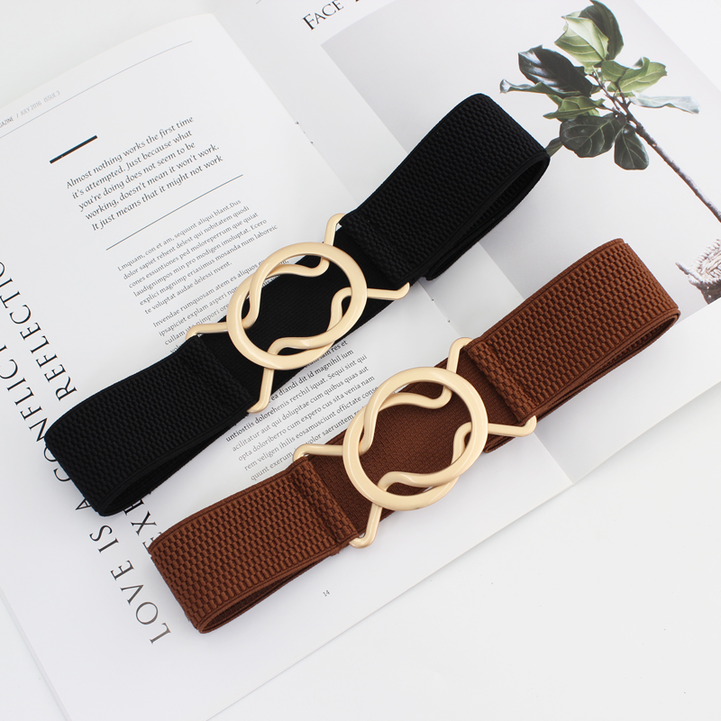 金属配毛衣西装松紧弹力皮带