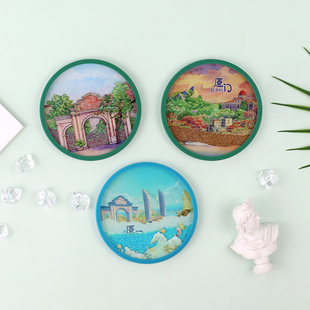 厦门流沙杯垫防滑减震隔热创意文创纪念品送朋友礼品礼物