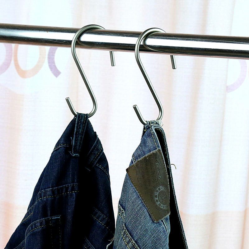 不锈钢多用途牛仔裤挂钩衣架夹子
