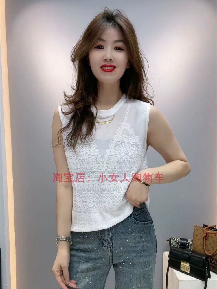 蕾丝白色百搭夏季宽松上衣女