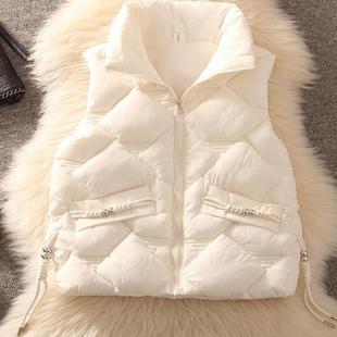 欧货羽绒棉马甲女士秋冬新款洋气马夹百搭设计感背心坎肩棉服外套