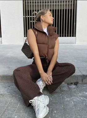 小众短款棉马甲女2026新款学生马夹外穿坎肩小个子背心外套