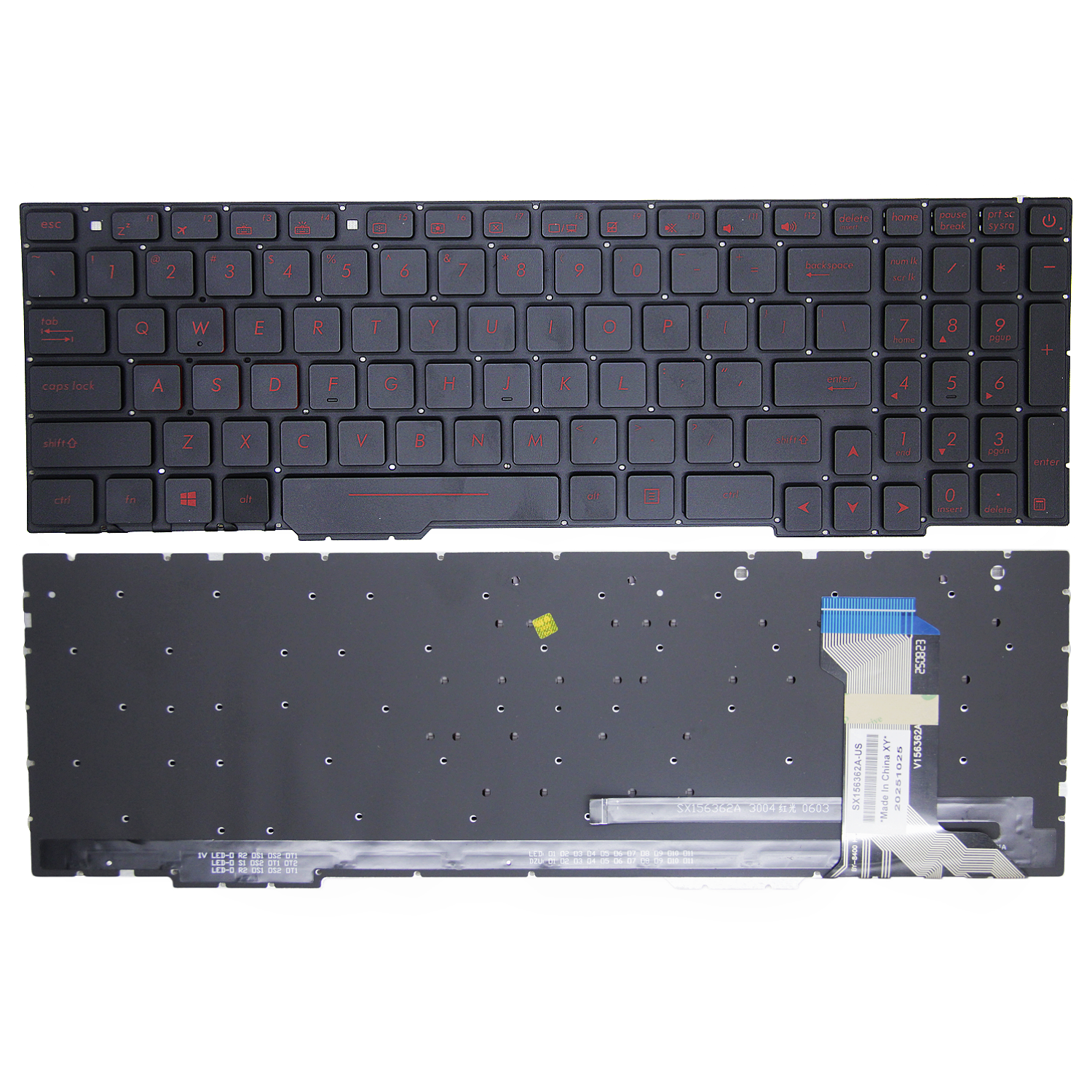 适用华硕 GL553V ZX53 ZX73 FX53VD FX553 FX53/73 FZ53键盘GL753 - 实物图