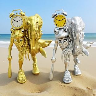 新款外国ai山海经黄金版木棍人融合怪模型合体拼装摆件儿童玩具