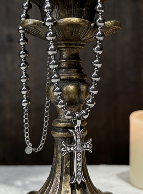 Starfire钛钢十字架项链情侣款