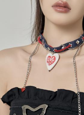 Starfire原创设计y2k锁骨链
