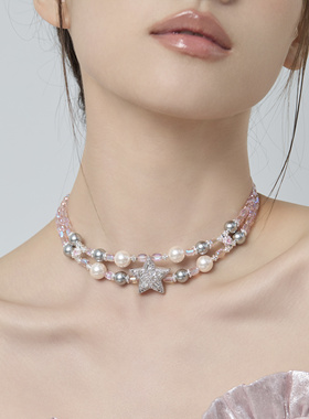 Starfire仿珍珠女锁骨链