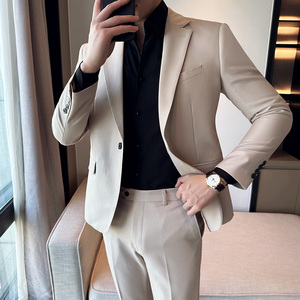秋冬韩版修身小西装外套 一扣时尚休闲西服咖啡A445-XZ3611A-P125图片