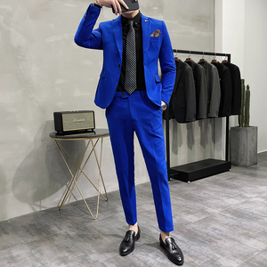 韩版纯色小西装 西服套装 夜店发型师结婚礼服两件套 LJT009-P210图片